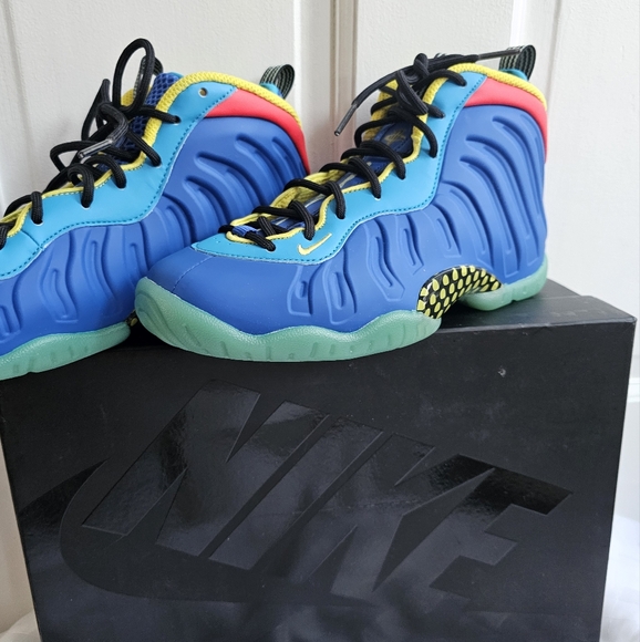 NIKE LITTLE POSITE ONE (GS) GAME ROYAL-YELLOW - Picture 10 of 11